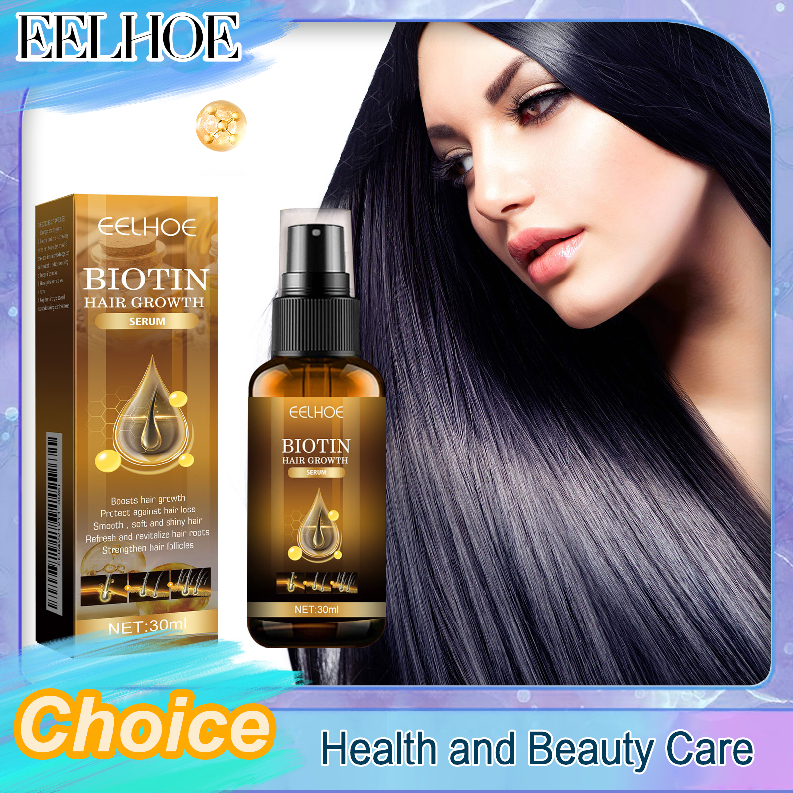Hair Care For Hair Fall - Eelhoe Biotin Hair Growth Spray Strong