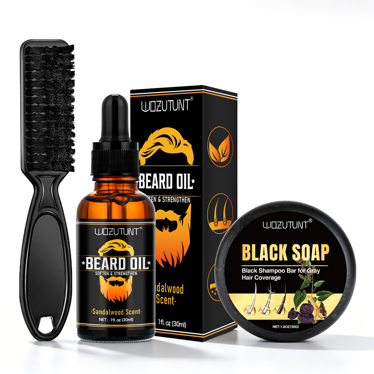 Hair Care Conditioner - Men Beard Moisturizing Cleansing Kit Facial