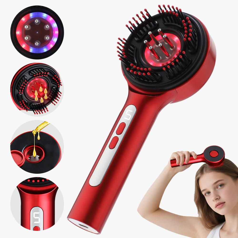 Hair Care For Hair Growth - Electric Vibration Massage Comb Portable Hair