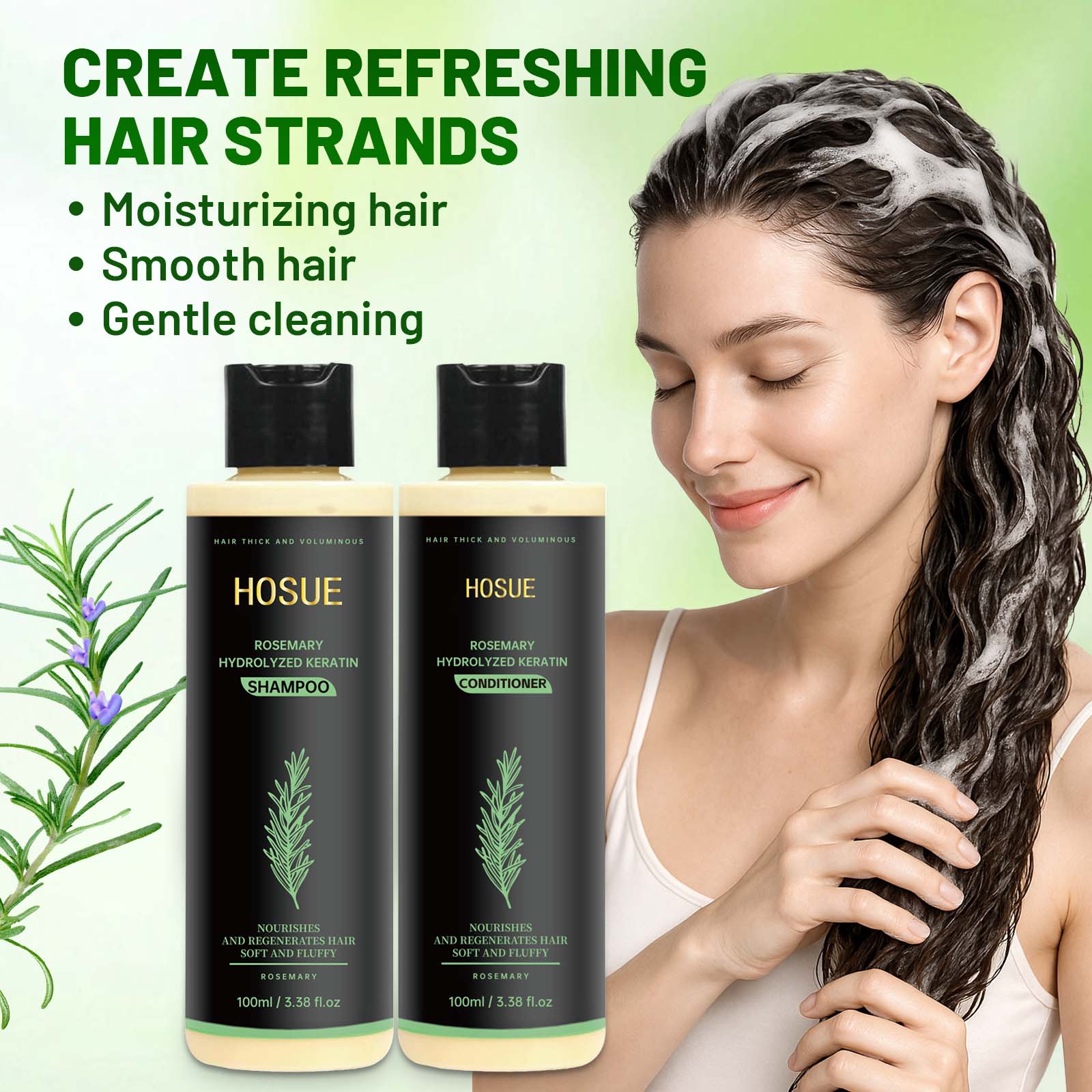 Hair Care Conditioner - Rosemary Hair Care Shampoo Conditioner Set