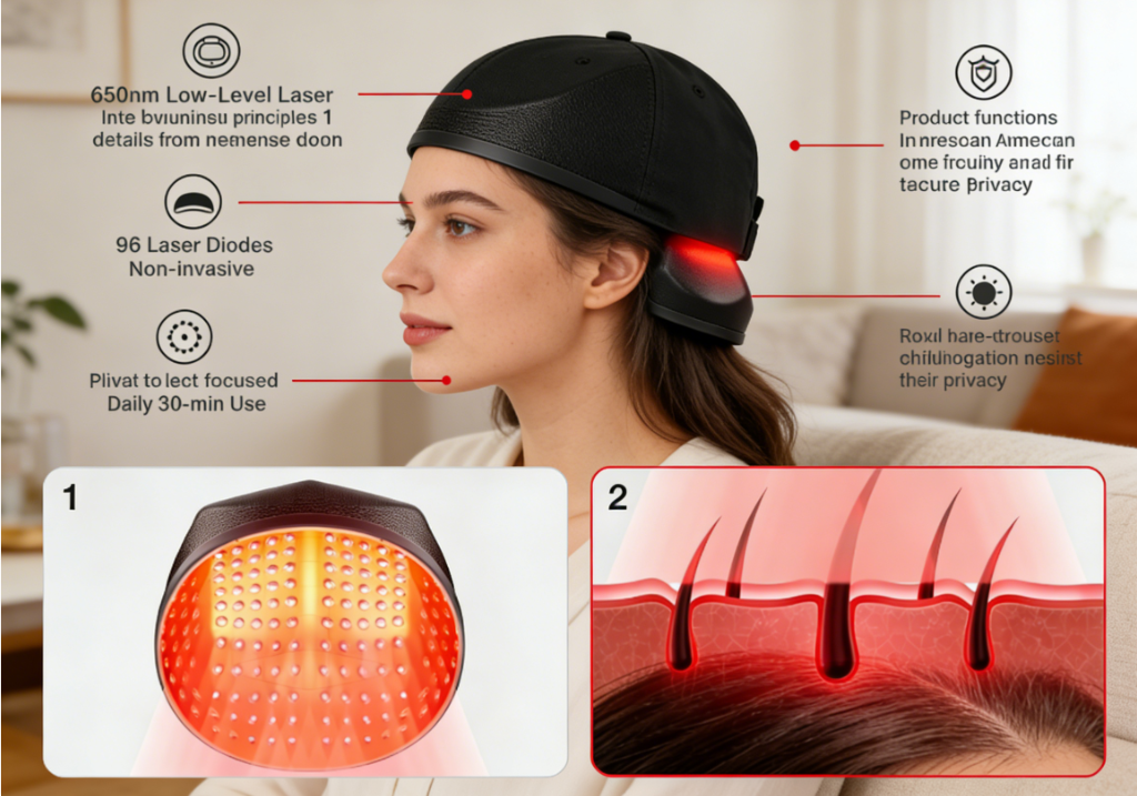 Red Light Therapy Cap for Hair - Hair Care For Hair Fall 리뷰 및 가격