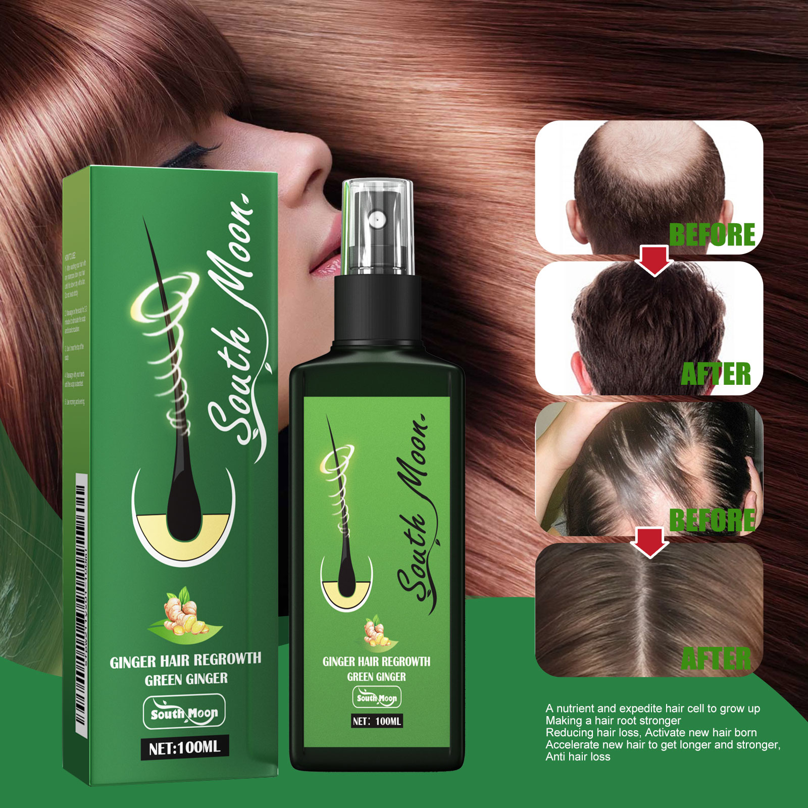 Ginger Hair Density Serum Spra - Hair Care For Hair Fall 리뷰 및 가격