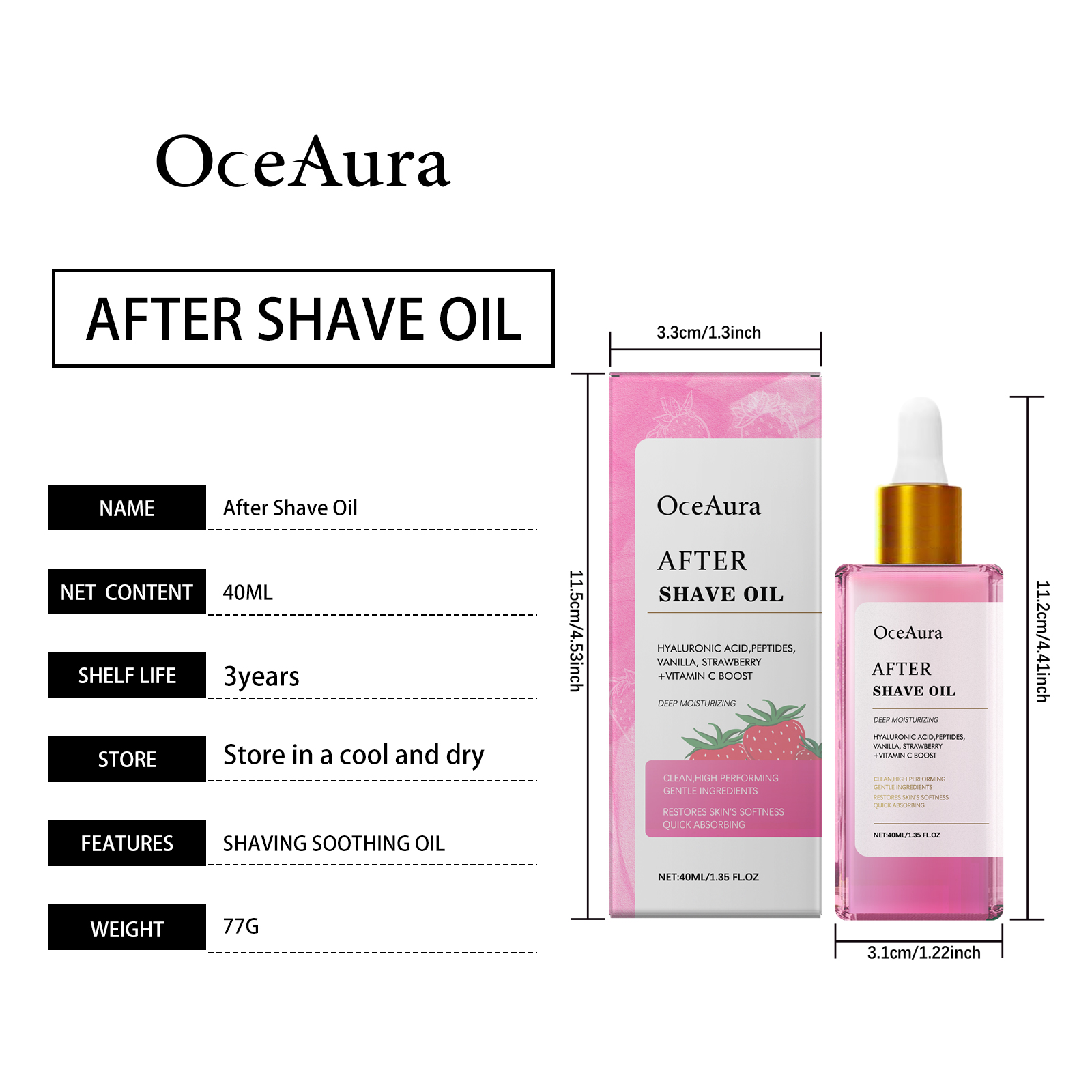 Oceaura Strawberry Scent Hair  - Caffeine Hair Serum 리뷰 및 가격