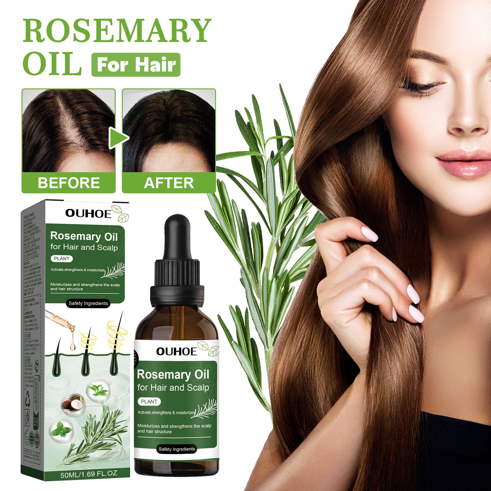 Rosemary Hair Growth Oil Hair  - Caffeine Hair Serum 리뷰 및 가격