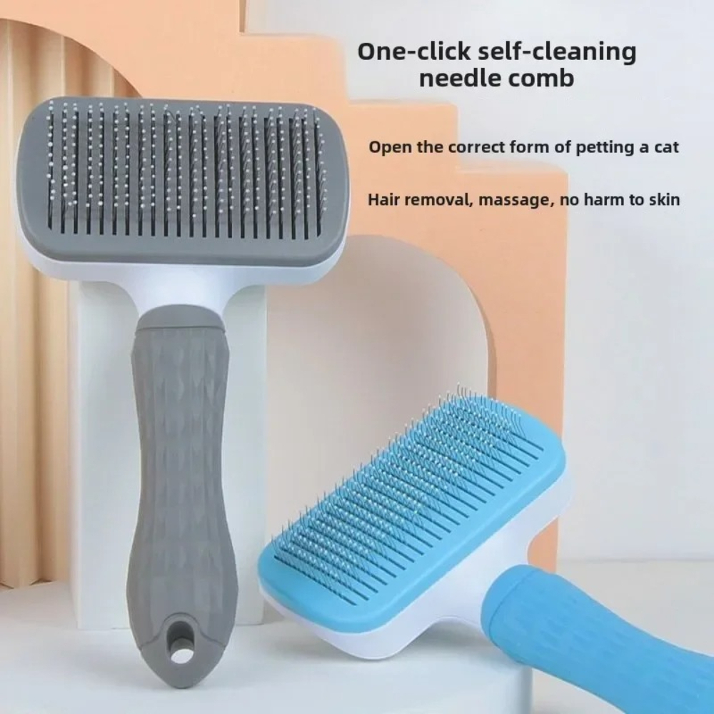 Pet Grooming Brush Self Cleani - Hair Care Is Self Care 리뷰 및 가격