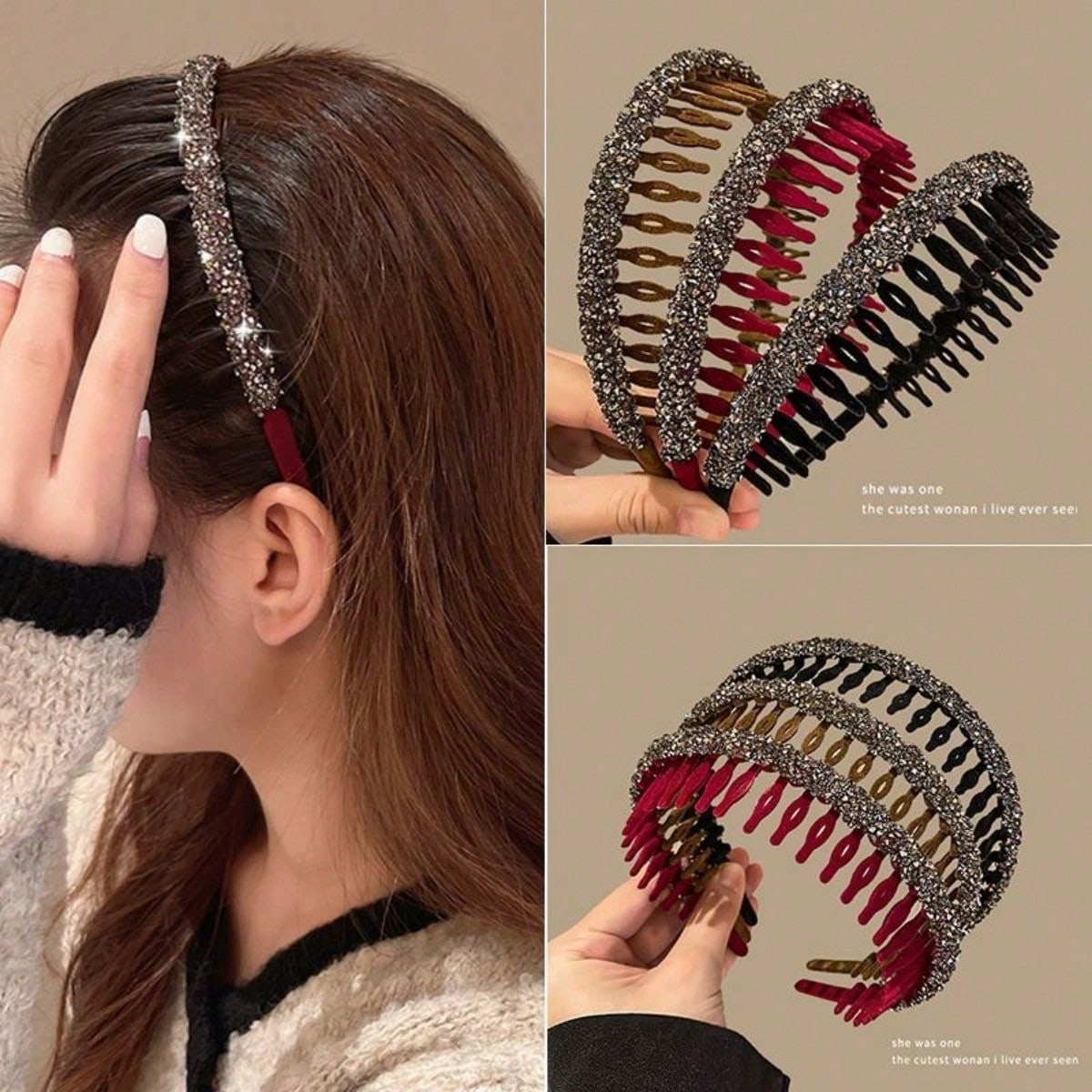 Velvet Non-Slip Headband - Sec - Hair Care Is Self Care 리뷰 및 가격