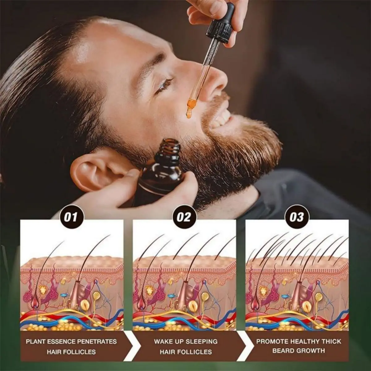 Fast Beard Growth Oil Beard Oi - Caffeine Hair Serum 리뷰 및 가격