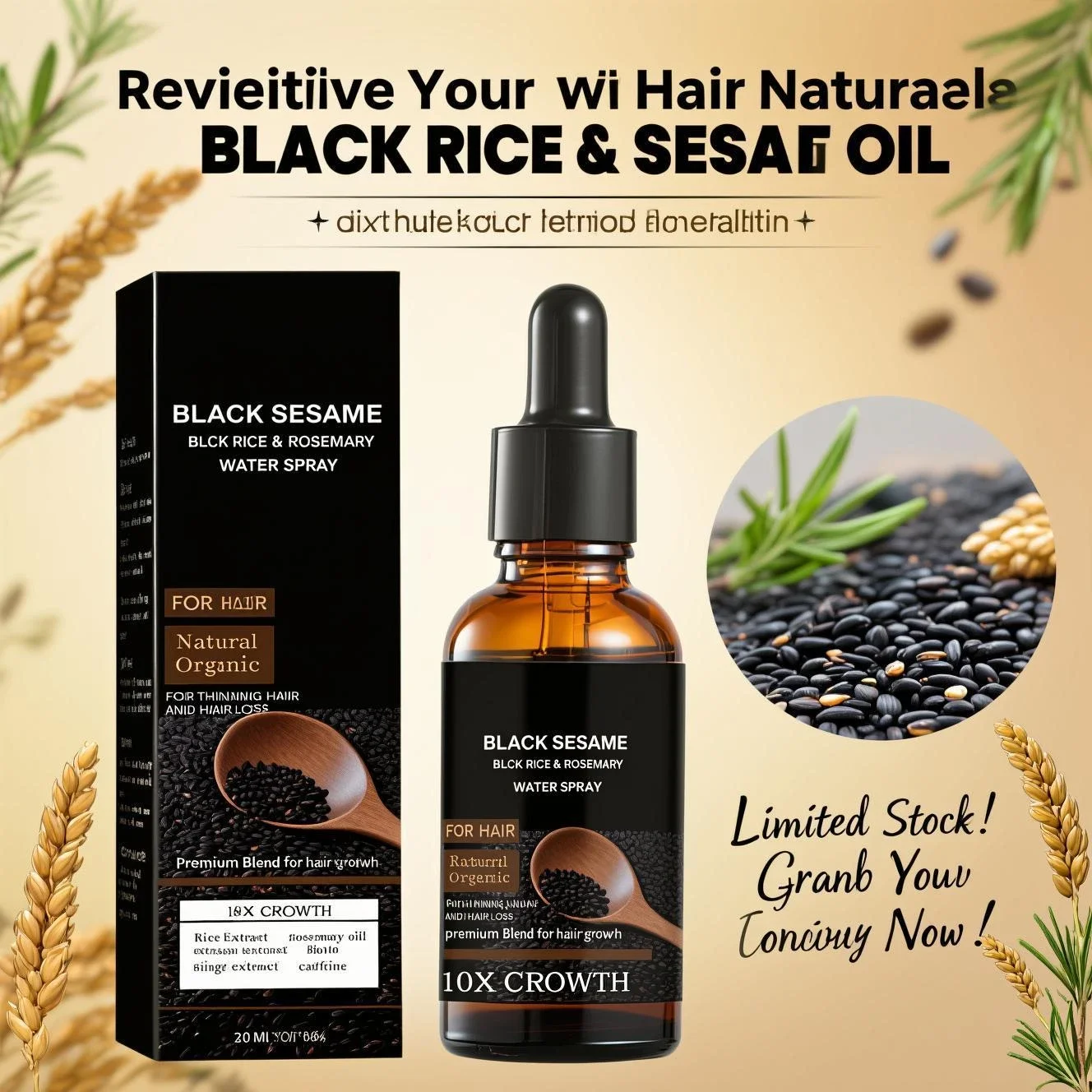 Black Sesame Hair Growth Serum - Caffeine Hair Serum 리뷰 및 가격