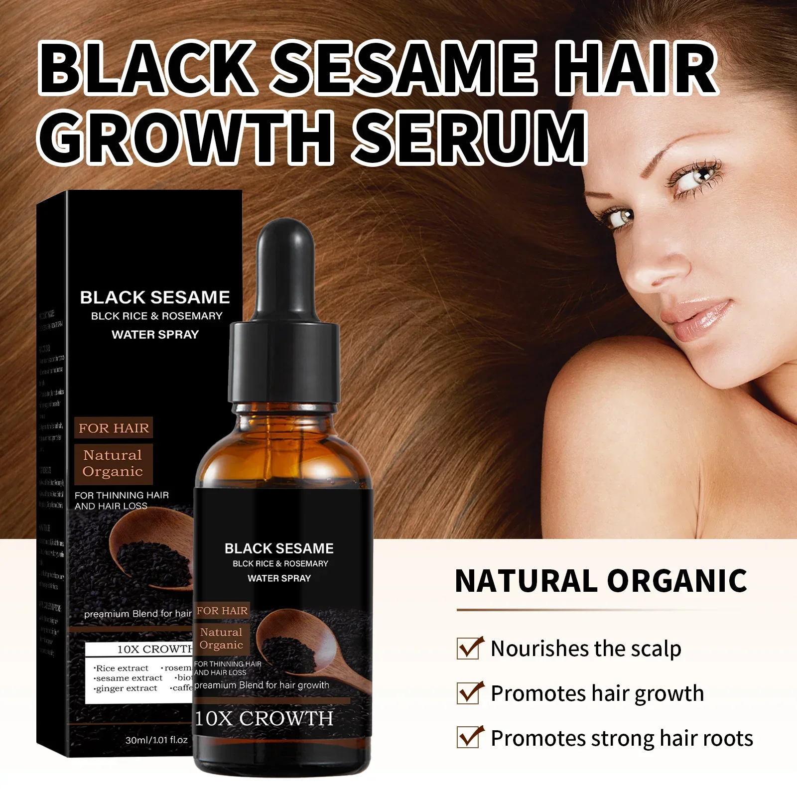 Black Sesame Hair Growth Serum - Caffeine Hair Serum 리뷰 및 가격