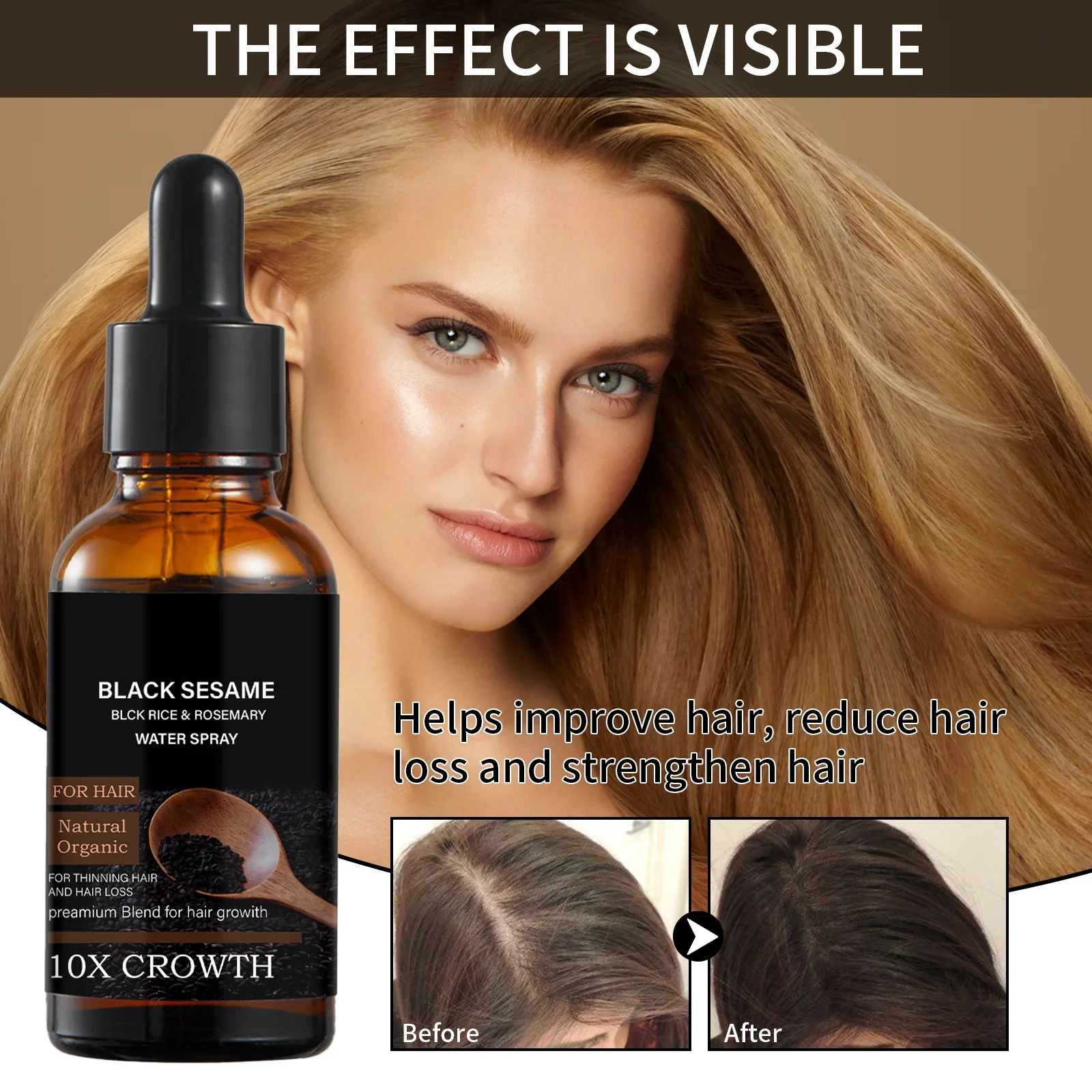 Black Sesame Hair Growth Serum - Caffeine Hair Serum 리뷰 및 가격